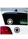 Automotive Body Sticker Motorcycle Star Pattern Adhesive Vinyl Sticker WHITE