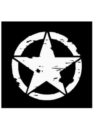 Automotive Body Sticker Motorcycle Star Pattern Adhesive Vinyl Sticker WHITE