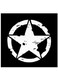 Automotive Body Sticker Motorcycle Star Pattern Adhesive Vinyl Sticker WHITE