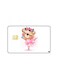 PRINTED BANK CARD STICKER Cute Teddy Bear Drawing With Flowers