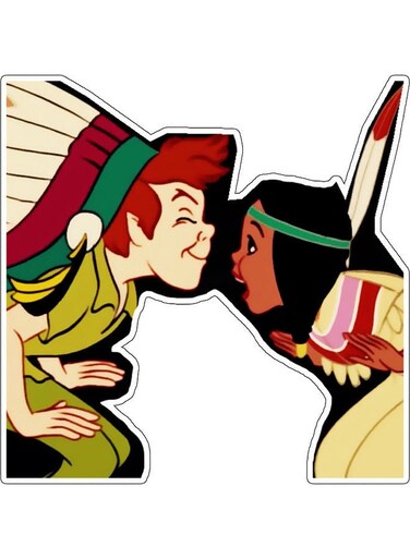 Girl and Boy Printed Decorative Wall Sticker Multicolour