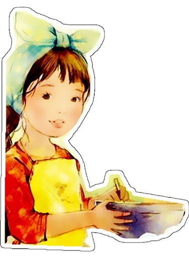 Girl Design Decorative Wall Sticker Multicolour