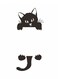 Cat Switch Sticker White/Black 14x6cm