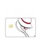 PRINTED BANK CARD STICKER Beautiful Woman Drawing Wearing Hat