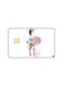 PRINTED BANK CARD STICKER Beautiful Girl Drawing With Roses