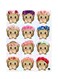 Printed Wall Sticker Multicolour 20cm