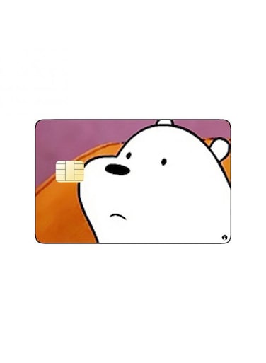 PRINTED BANK CARD STICKER Animation Ice Bear From We Bare Bears By Cartoon Network