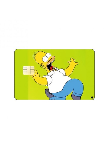 PRINTED BANK CARD STICKER Animation Homer From The Simpsons By 20Th Century