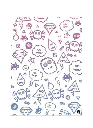 Printed Wall Sticker Multicolour 20cm