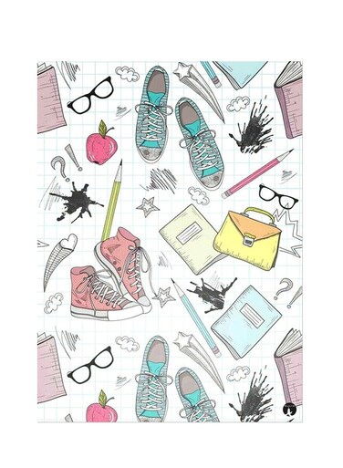 Printed Wall Sticker Multicolour 20cm