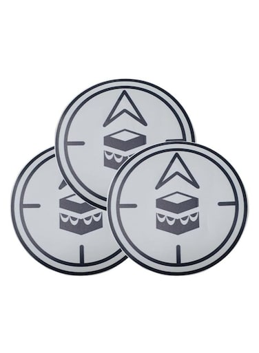 Qibla Sign for Praying 3pcs Bundle of Vinyl Sticker Signage to indicate Qibla Vinyl Decal Stickers for Muslim Kaaba ROUND A