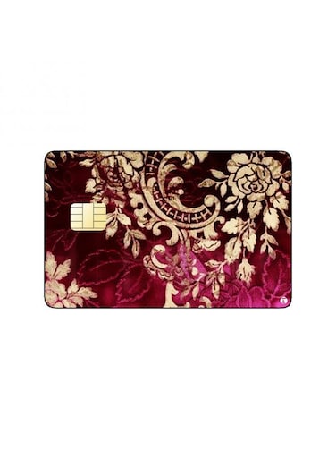 PRINTED BANK CARD STICKER Beautiful Ornaments Drawing