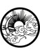 Decorative Wall Sticker Black 20cm