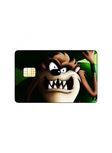 PRINTED BANK CARD STICKER Animation The Tazmanian Devil By Warner Bros