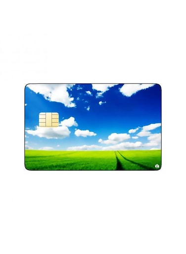 PRINTED BANK CARD STICKER Aesthetic Nature View Drawing