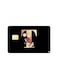 PRINTED BANK CARD STICKER The Letter T With Flowers