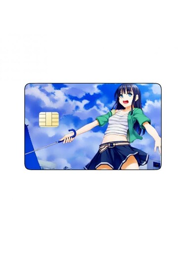 PRINTED BANK CARD STICKER Cute Anime Girl