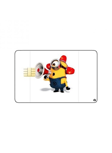 PRINTED BANK CARD STICKER Animation Stuart From Minions By Illumination