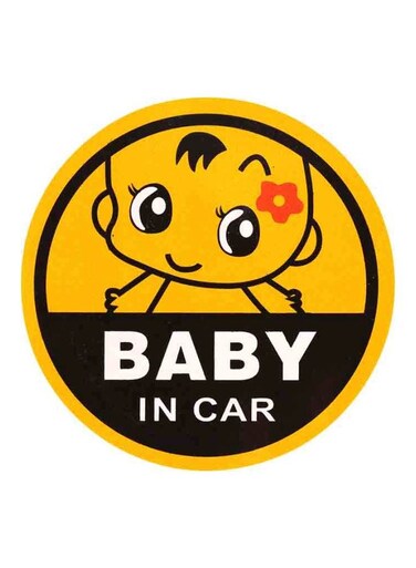 Baby In Car Safety Sign Decal Sticker
