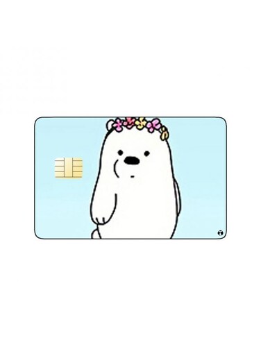 PRINTED BANK CARD STICKER Animation Ice Bear From We Bare Bears By Cartoon Network