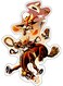 Fictional Character Printed Wall Sticker Multicolour