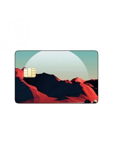 PRINTED BANK CARD STICKER Aesthetic Nature View With Moon