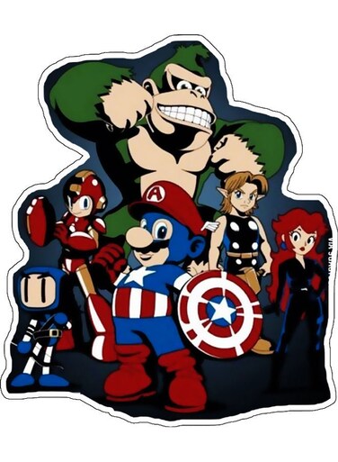 Fictional Character Printed Wall Sticker Multicolour