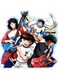 Anime Characters Decorative Wall Sticker Multicolour