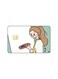 PRINTED BANK CARD STICKER Cute Girl Painting A Picture