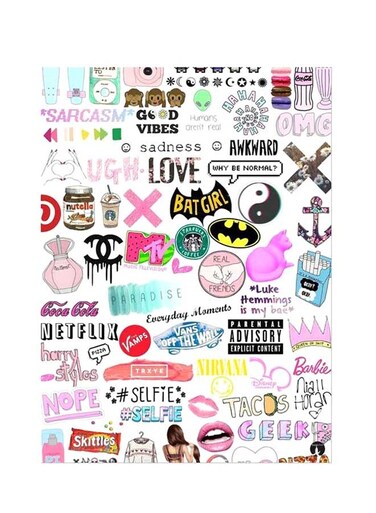 Printed Wall Sticker Multicolour 20cm