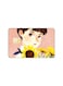 PRINTED BANK CARD STICKER Cute Girl Drawing With Short Hair And Flowers