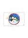 PRINTED BANK CARD STICKER Beautiful Snowman Drawing