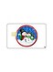 PRINTED BANK CARD STICKER Beautiful Snowman Drawing