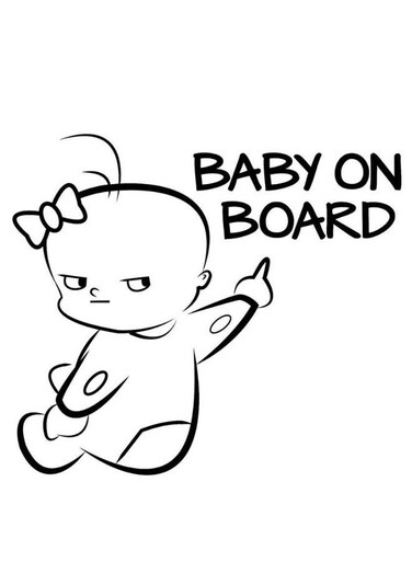 Baby On Board Funny Car Sticker
