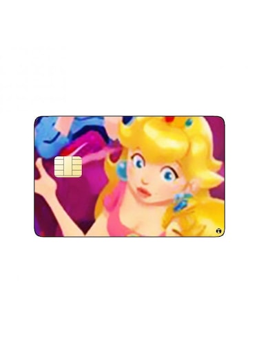 PRINTED BANK CARD STICKER Super Mario Video Game Characters