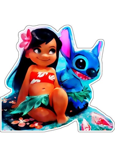 Cute Disney Character Printed Wall Sticker Multicolour