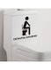 Creative Tag Downloading Pvc Removable Switch Wall Sticker Decal Unique Toilet Lid Sticker Black 10X16cm