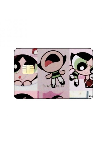 PRINTED BANK CARD STICKER Animation Buttercup From The Powerpuff Girls By Cartoon Network