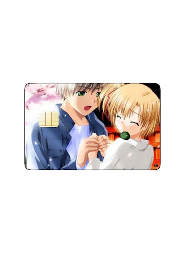 PRINTED BANK CARD STICKER Cute Anime Couple
