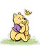 Winnie The Pooh Printed Wall Sticker Yellow/Purple/Green