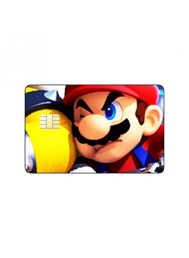 PRINTED BANK CARD STICKER Super Mario Video Game