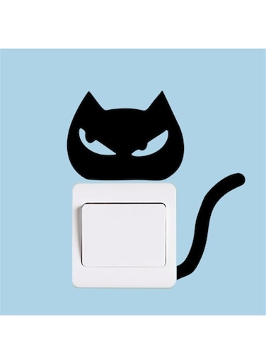 Animal Switch Sticker Black 16x17centimeter