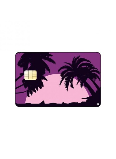 PRINTED BANK CARD STICKER Aesthetic Ocean View At Sunset