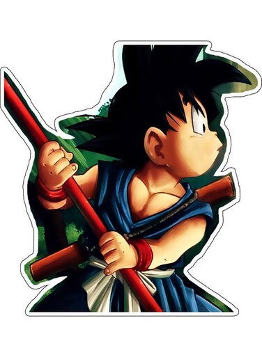 Child Goku Printed Wall Sticker Multicolour