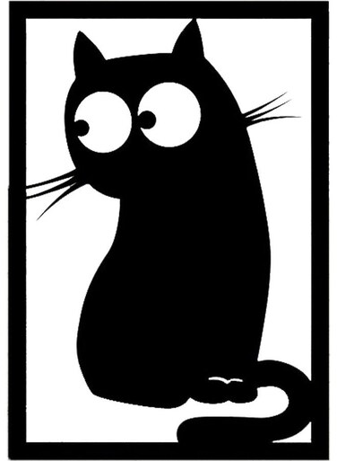 Decorative Wall Sticker Black 20cm