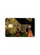 PRINTED BANK CARD STICKER Beautiful Woman Drawing In Rainy Weather