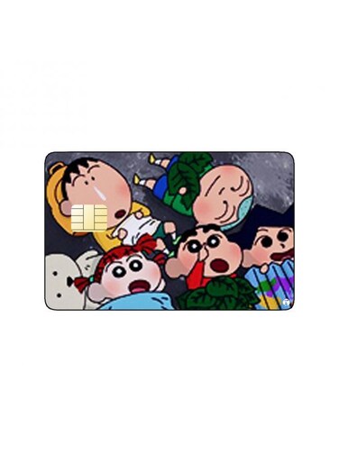 PRINTED BANK CARD STICKER Crayon Shin Chan Anime