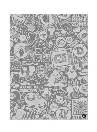 Printed Wall Sticker Multicolour 20cm