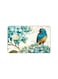 PRINTED BANK CARD STICKER Beautiful Blue Roses Drawing With Bird