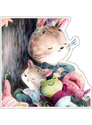 Cute Animal Printed Wall Sticker Multicolour